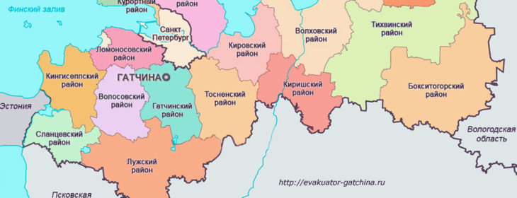 Ленинградская область карта
